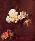 Roses in a Vase by Henri Fantin-Latour